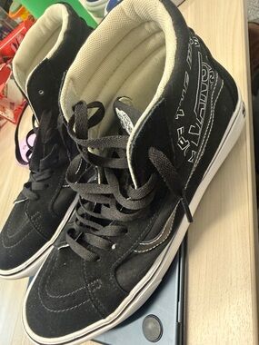 Vans Black High-Top Sneakers with White Sole